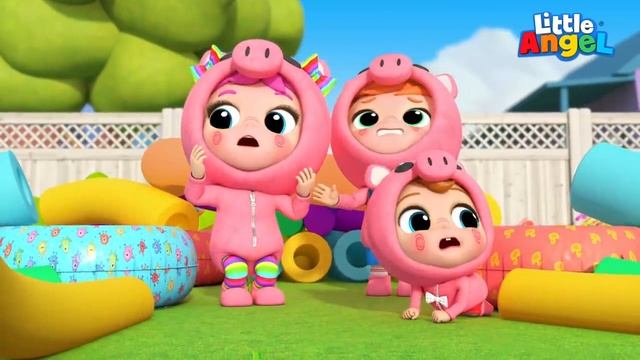 Little Angel - Мультик Три Поросенка 🐷🐷🐷   Развивающие Песенки Про Безопасность   Little Angel Ру