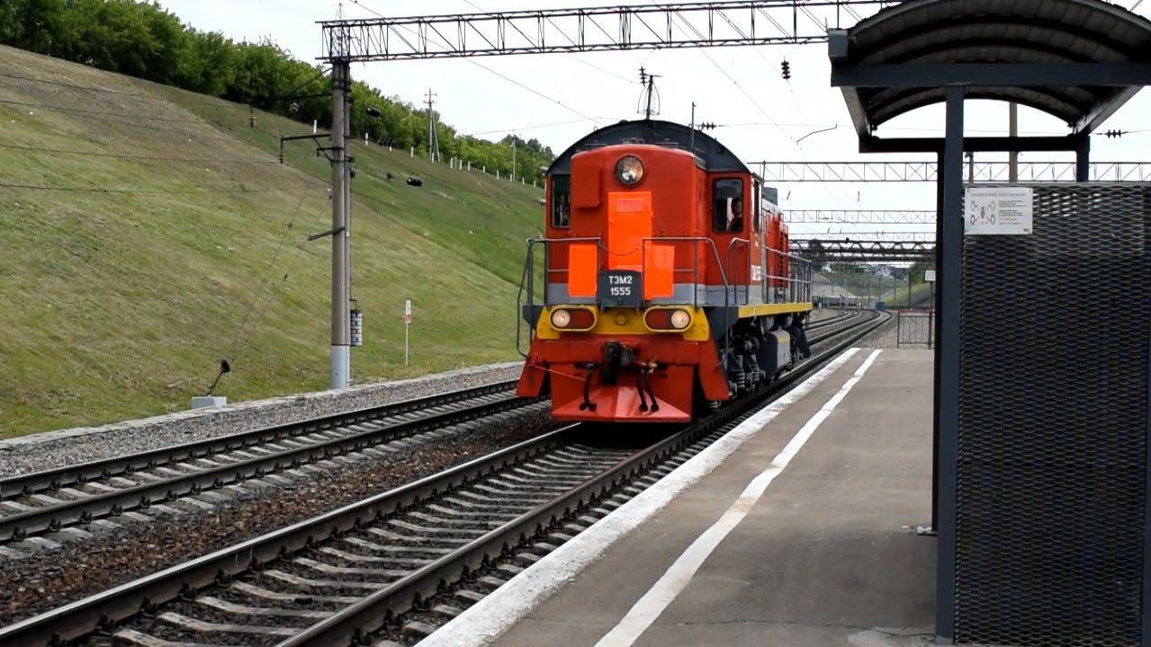 Тепловоз ТЭМ2-1555. Резервом.