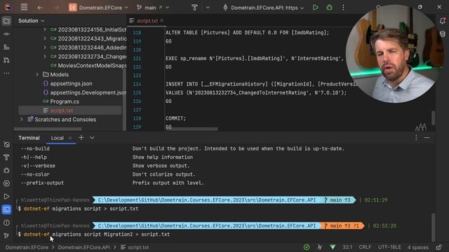 34. The proper way to execute migrations