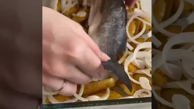 Сибас с овощами