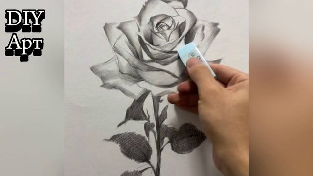 Нарисовать цветок простым карандашом. DIY
Арт