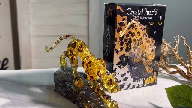 3D-пазл Crystal Puzzle IQ игра для детей кристальная Леопард 39 деталей
