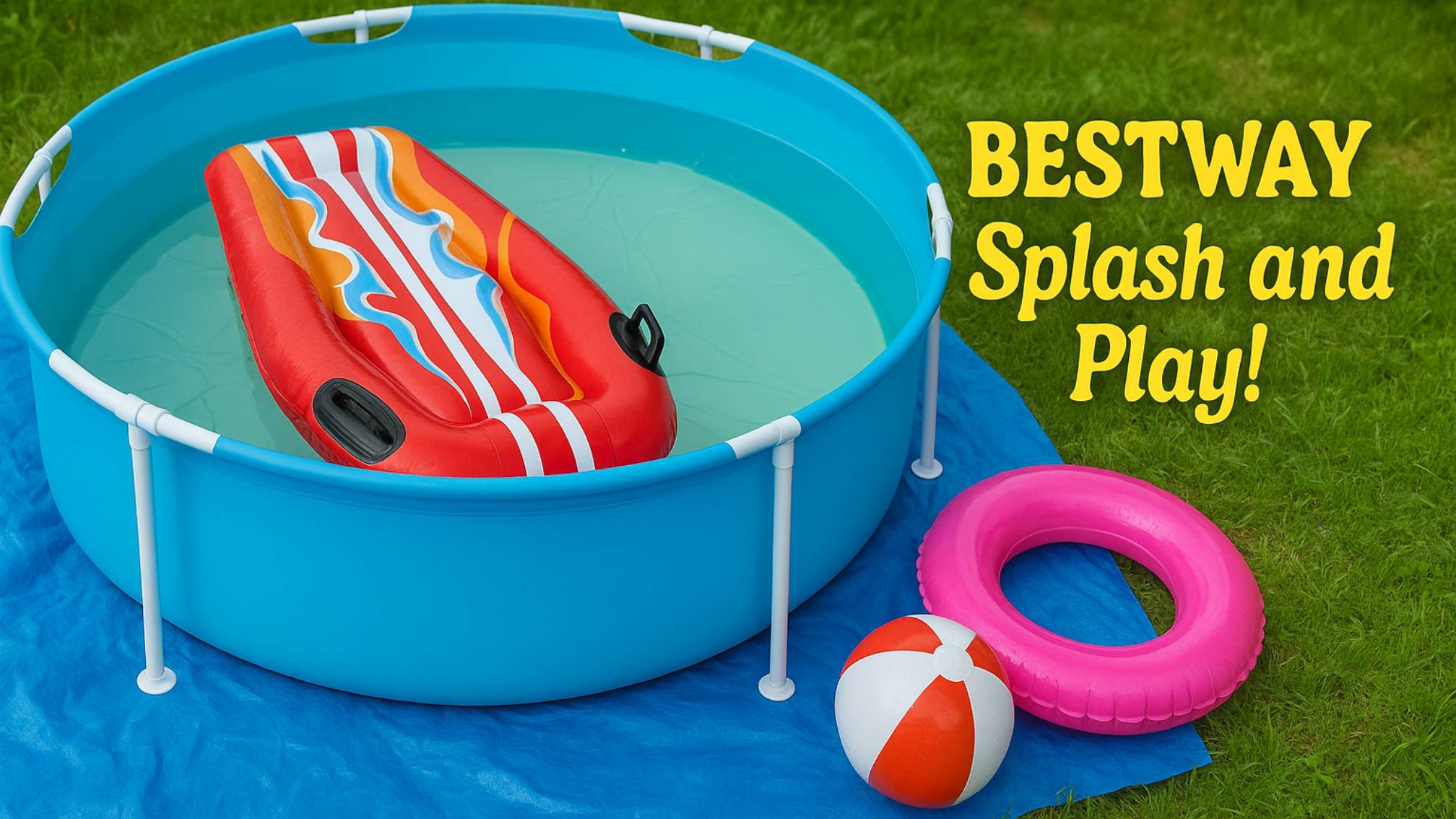 Бассейн каркасный детский BESTWAY Splash and Play! 152х38см, 580л. Распаковка, сборка и установка.