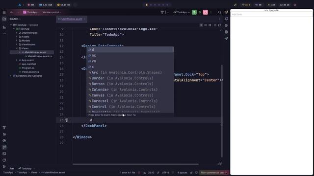 Разметка XAML AvaloniaUI  Авалония C Создание Приложения