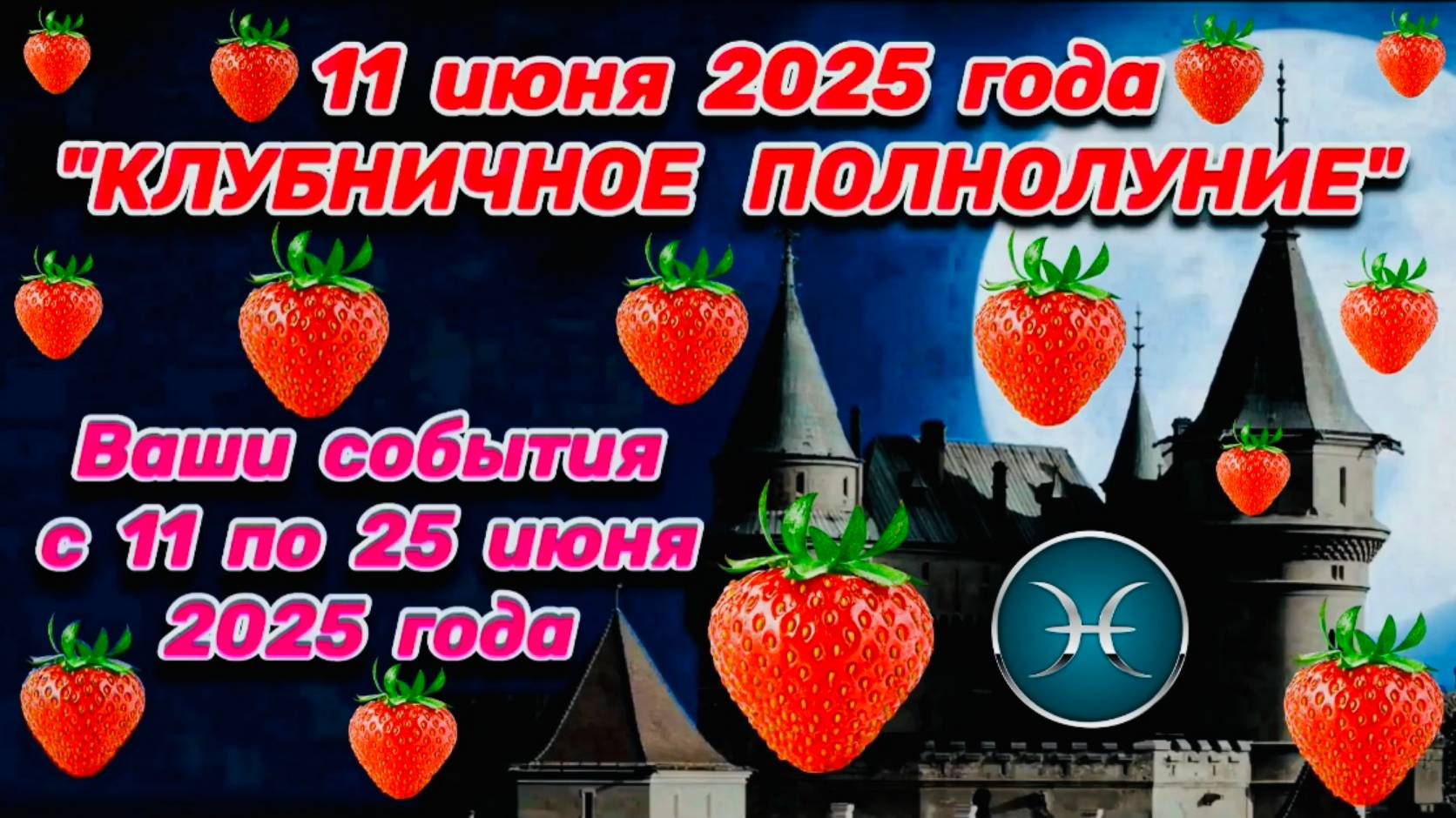 РЫБЫ: "ВАШИ СОБЫТИЯ от ПОЛНОЛУНИЯ с 11 по 25 ИЮНЯ 2025 года"!!!