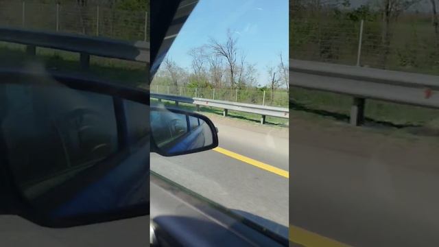 Дорога по трассе М4 Дон на машине, дорога на машине Воронеж - Ейск, приближение к Ростову, платная