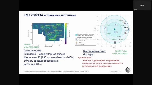 2025-06-06 13-19-17 С.В. Троицкий (ИЯИ РАН) «Откуда взялся самый высокоэнергичный мюон, когда-либо з