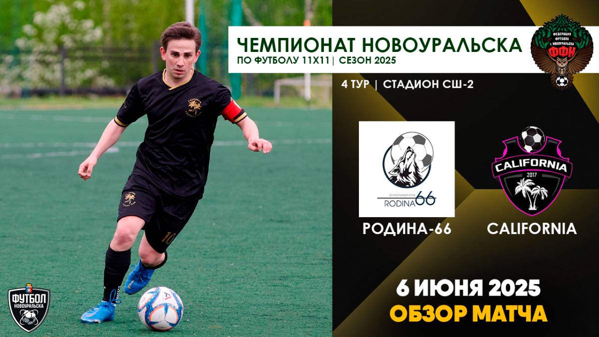 06.06.2025 | ЧГ 4 тур Родина-66 - California (Обзор матча)