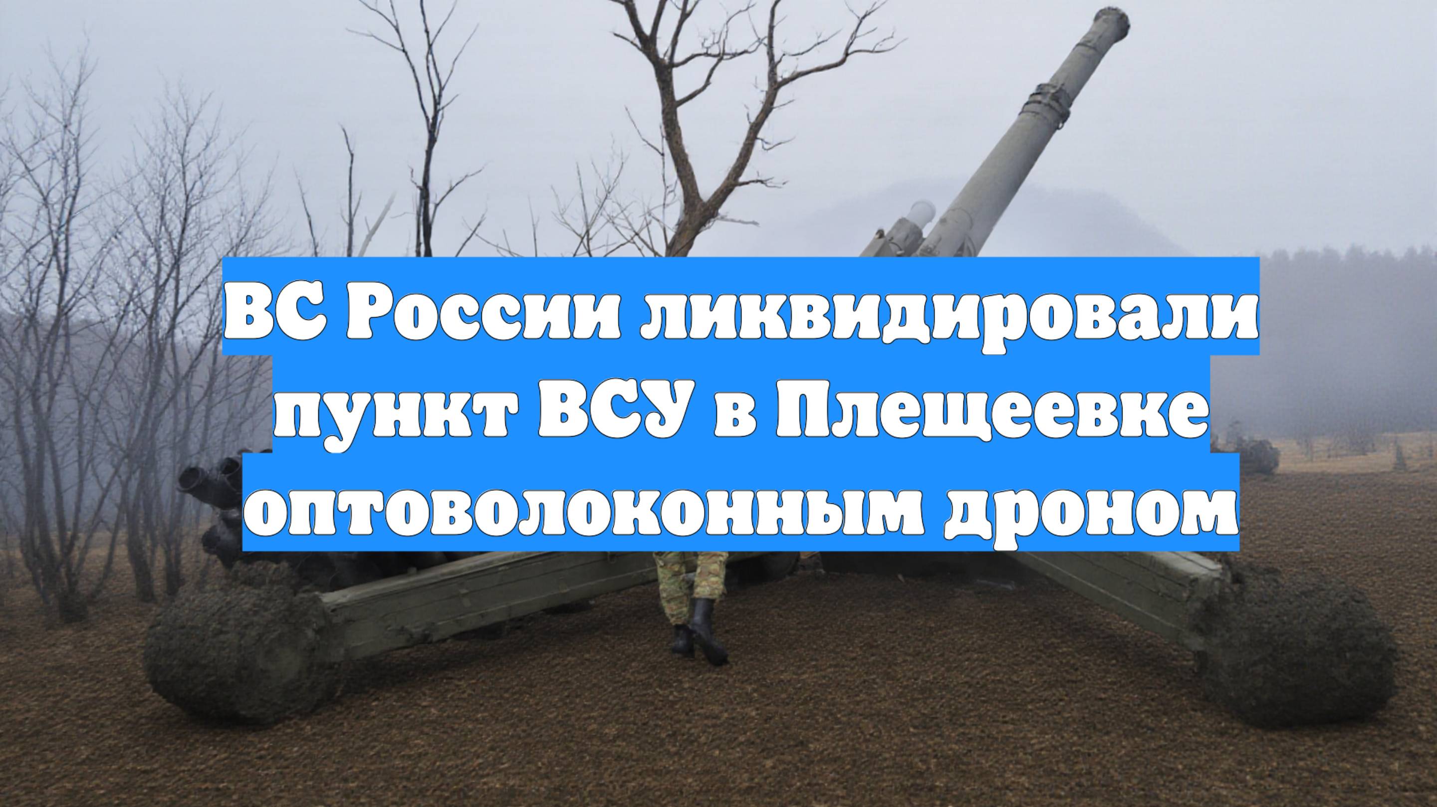 ВС России ликвидировали пункт ВСУ в Плещеевке оптоволоконным дроном