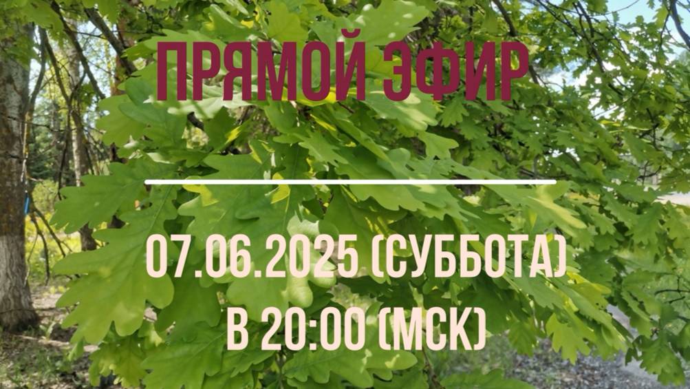 Анонсы Эфира 07.06.2025
