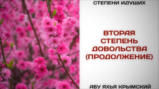69. Вторая степень довольства (продолжение)  Абу Яхья Крымский