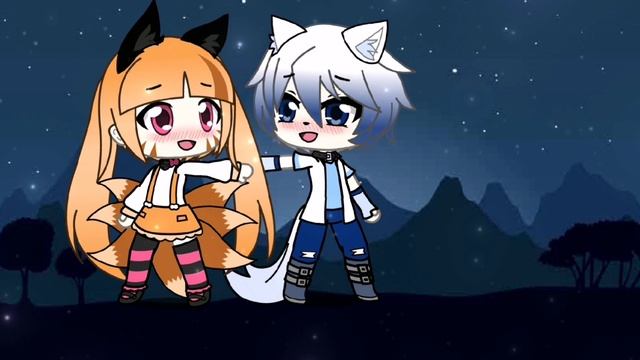 Лиса+Песец, 🧡+💙=💗