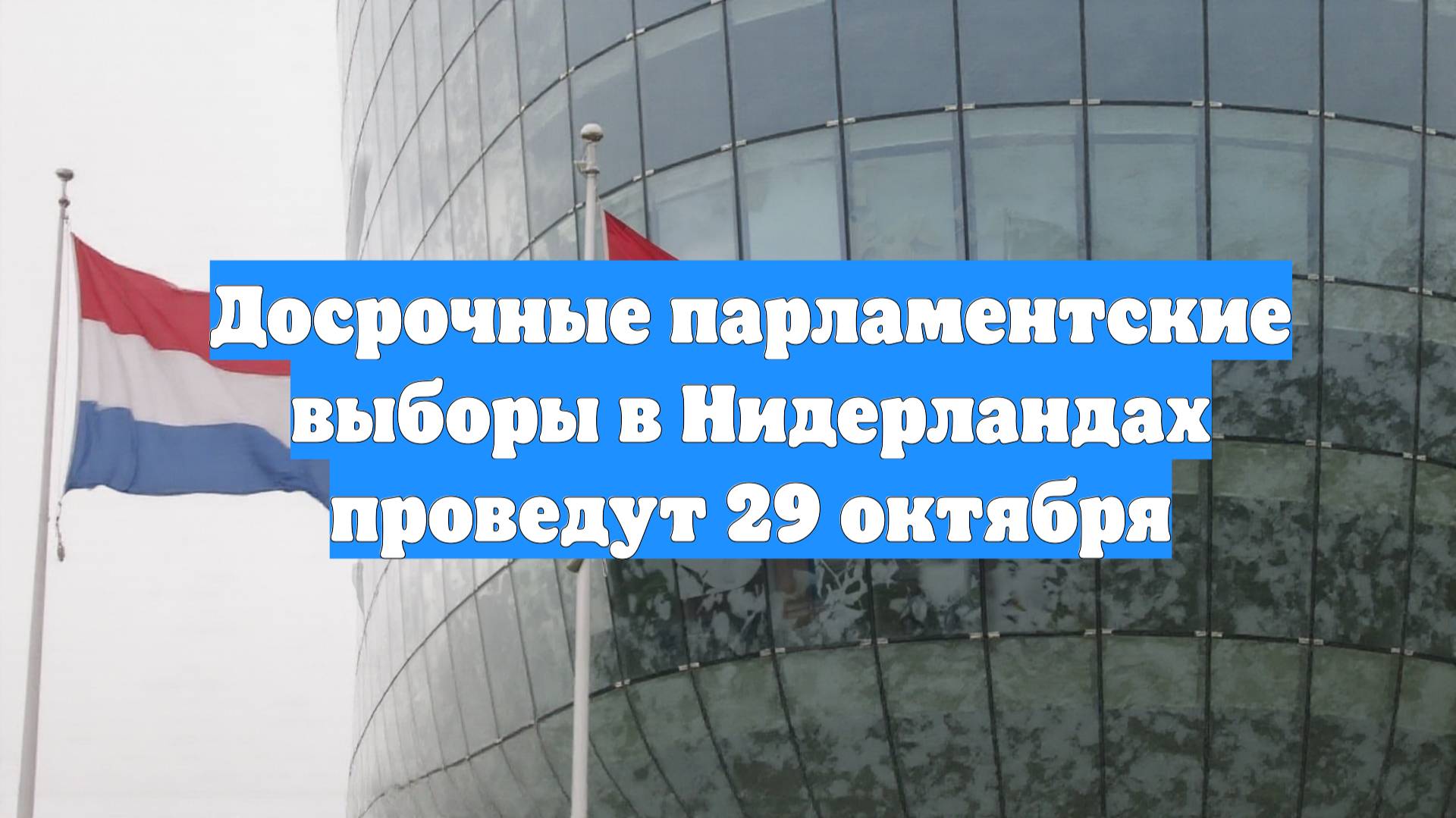 Досрочные парламентские выборы в Нидерландах проведут 29 октября