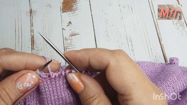 Резинка 1/1 скрещённые петли.