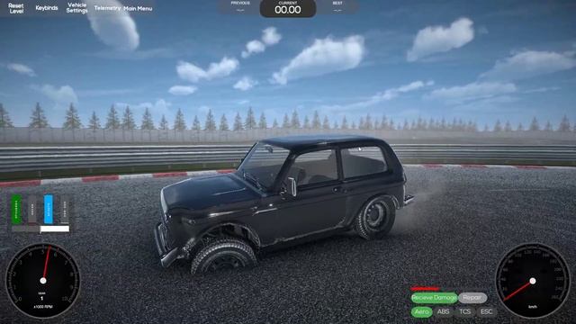 На Ниве застрял на гоночном треке прикол на 2 минуте Car Physics Simulator #3