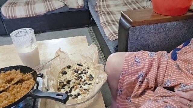 пшеничная каша с куркой. окрошка