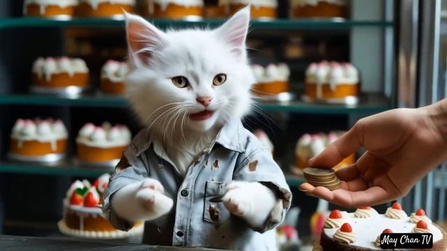 The Poor Cat's Sad Birthday. #cat #babyanimad #baby #cute