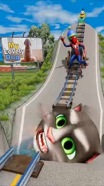 Strange Weird Trains vs Scary Tom Cat in Giant Pit BeamNG.drive