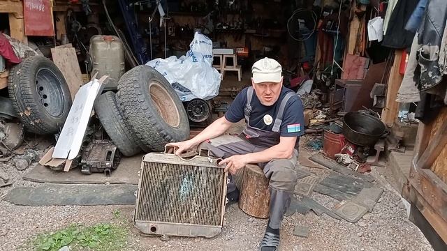 УАЗ. Как прочистить радиатор.