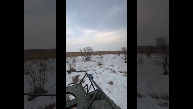 Дальний восток, Тайга. Рыбалка зимой на вездеходе