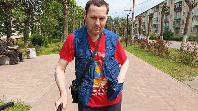 Жизнь после инсульта.Прогулка в ветер,но она удалась.