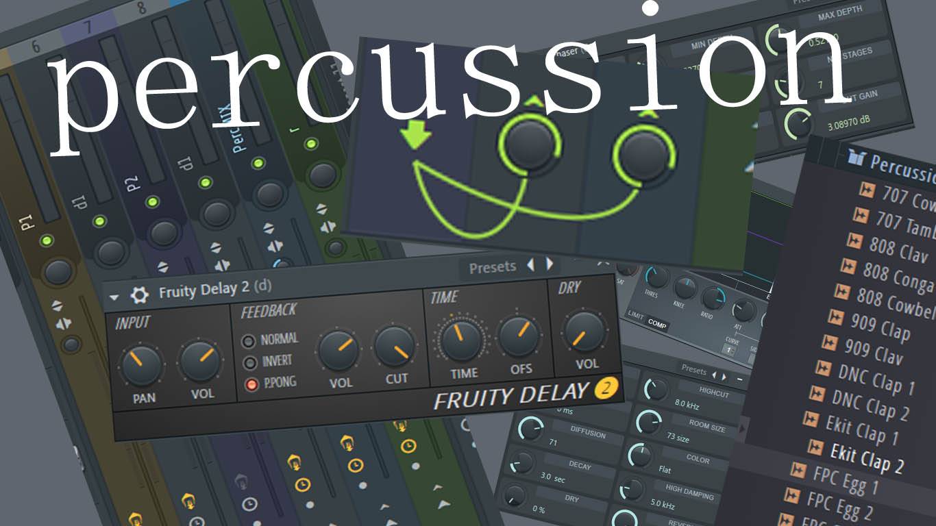 Техно-перкуссия эхо ритмы и коммутация FL Studio