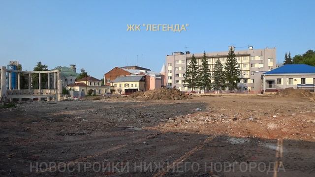 Стройка ЖК "Легенда" на месте ОКН "Дом чекиста" || Нижегородский р-н, ул.М Покровская || Июнь 2025