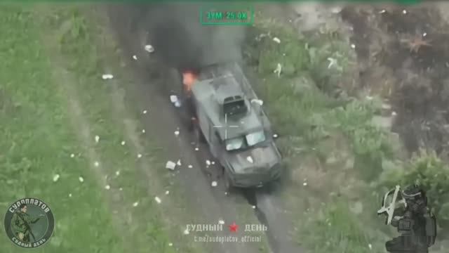 Канадский броневик Roshel Senator уничтожен FPV-дроном «КВН»