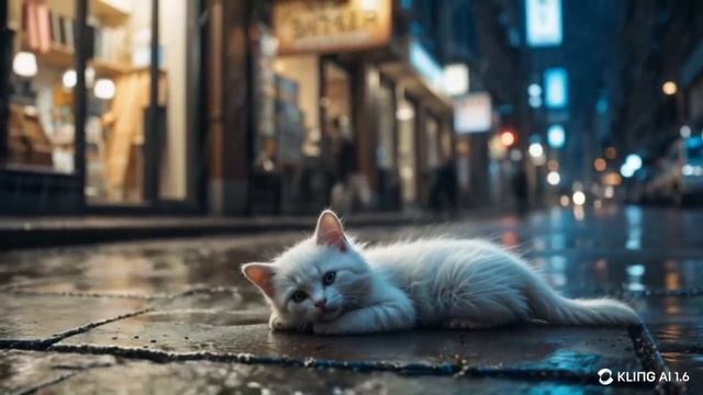 The Lost Kitten and the Journey to Find Its Owner 🐱.#cat #cute #baby