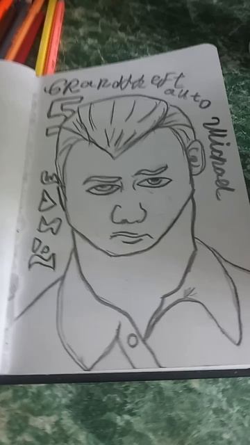 My sketch drawing with Michael from GTA 5