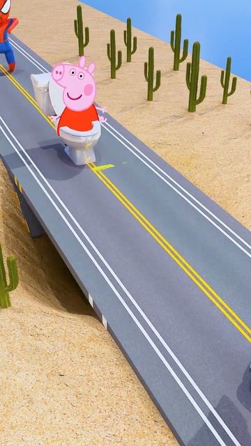 Jump Through Giant Pit vs Shrek Moving Road