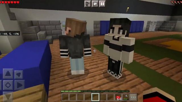 Нуб и  Про Vs хулиганов в школе Minecraft
