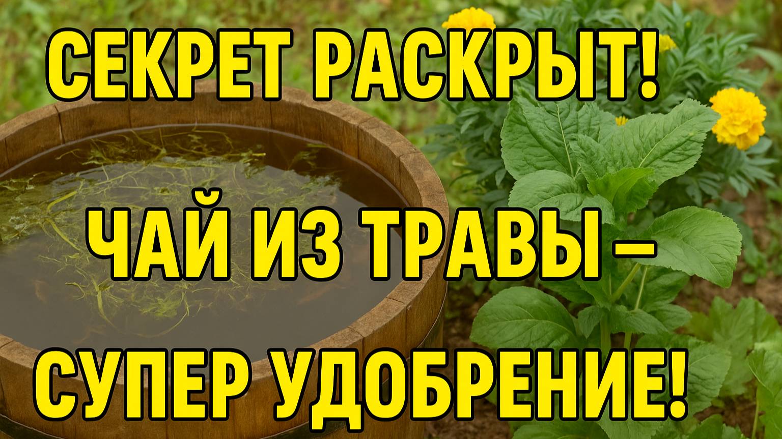 Секрет раскрыт! Чай из травы — лучшее удобрение для огорода!