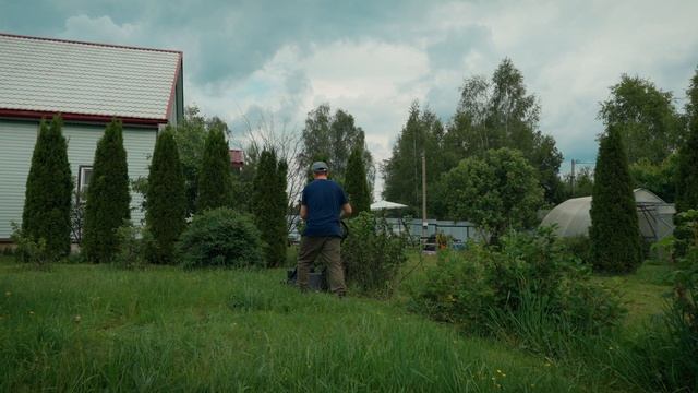 Про новый электрический триммер Man Craft  и уборка участка