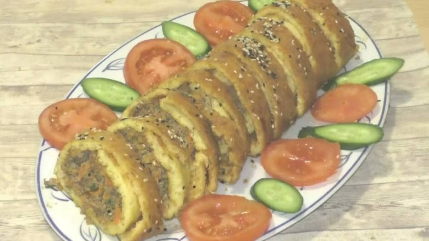 Как приготовить? ОЧЕНЬ ВКУСНЫЙ РУЛЕТ С ФАРШЕМ - Рецепты из старой тетрадки