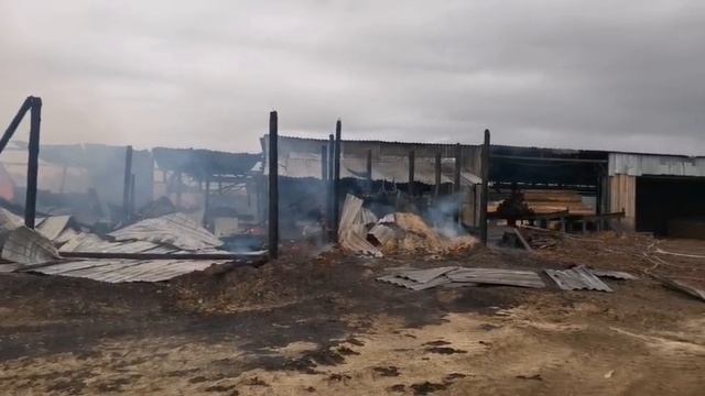 Пожар на пилораме в поселке Февральск