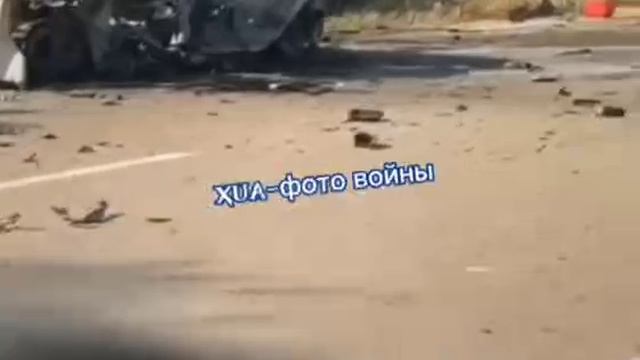 Еще видео подорванного автомобиля начальника 4 отдела Одесского ТЦК