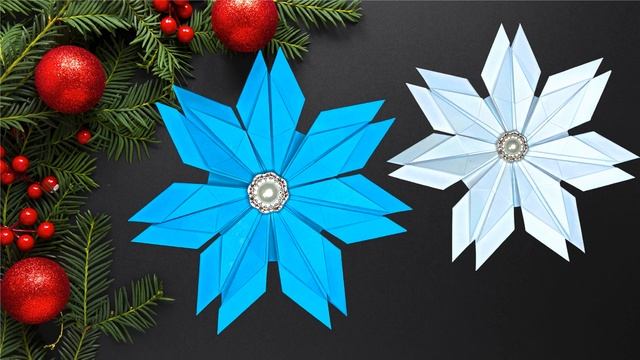 Бумажные снежинки ❄️ Легкое изготовление снежинок из бумаги ❄️ Как вырезать снежинки