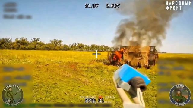 Командная работа FPV-дронами «КВН» по натовской технике на Покровском направлении