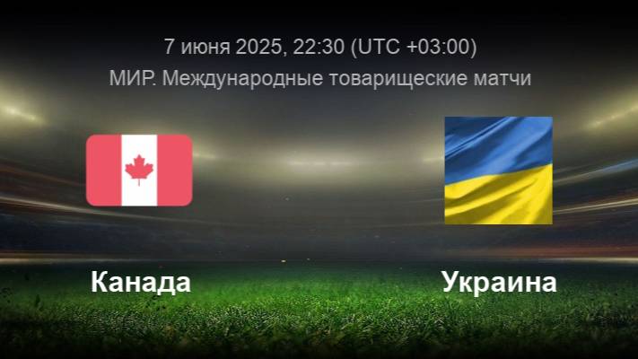 Канада - Украина. Товарищеский матч. Футбол.
