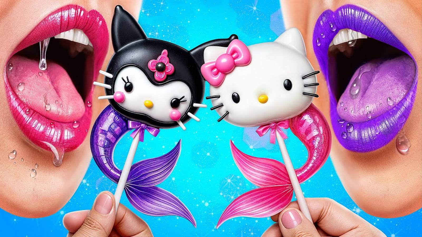 Hello Kitty и Куроми стали Русалками _ Экстремальное Преображение Челлендж от Mu