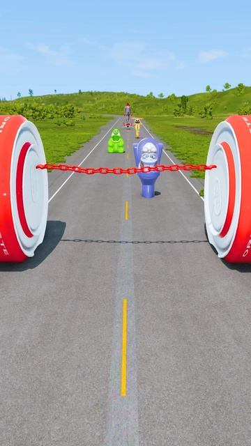 yt1s.com - Skibidi Toilets  Speakerman VS Cola Smahy Bollards  Giant Chain  BeamNGdrive_1080pFHR