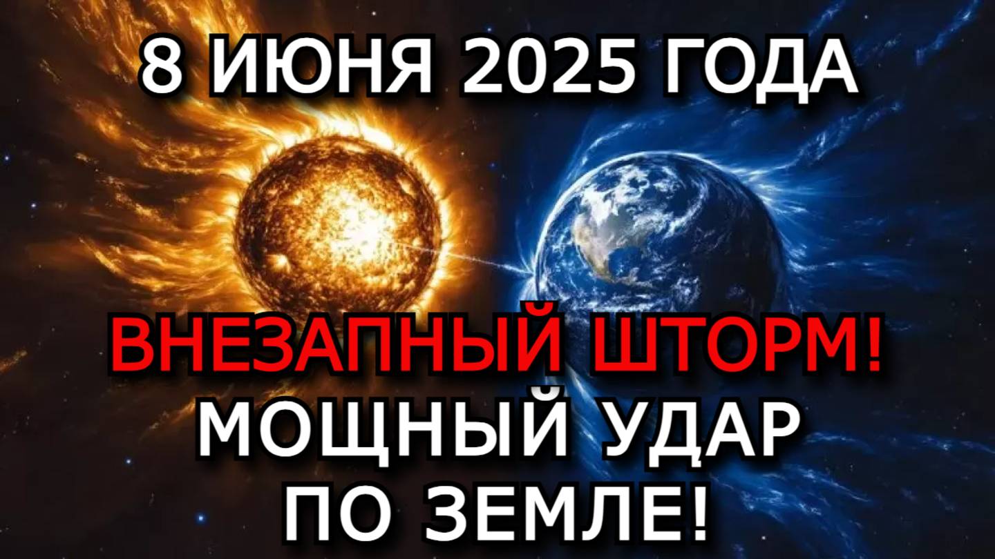 МАГНИТНЫЕ БУРИ 8 ИЮНЯ 2025 — ВНЕЗАПНЫЙ ГЕОМАГНИТНЫЙ ШТОРМ КЛАССА G3! ПРОГНОЗ И ВЛИЯНИЕ НА ЗДОРОВЬЕ