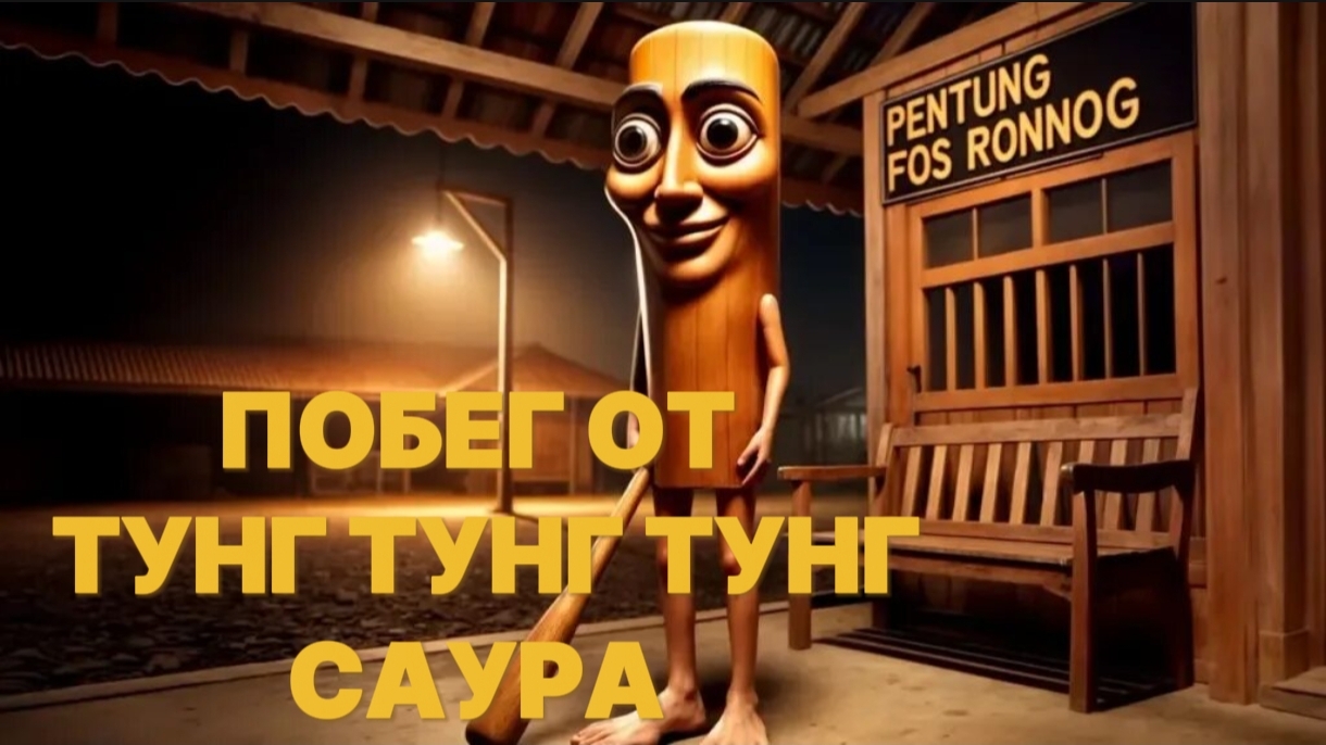 Побег ОТ ТУНГ ТУНГ ТУНГ Саура В 3 ЧАСА НОЧИ!!!