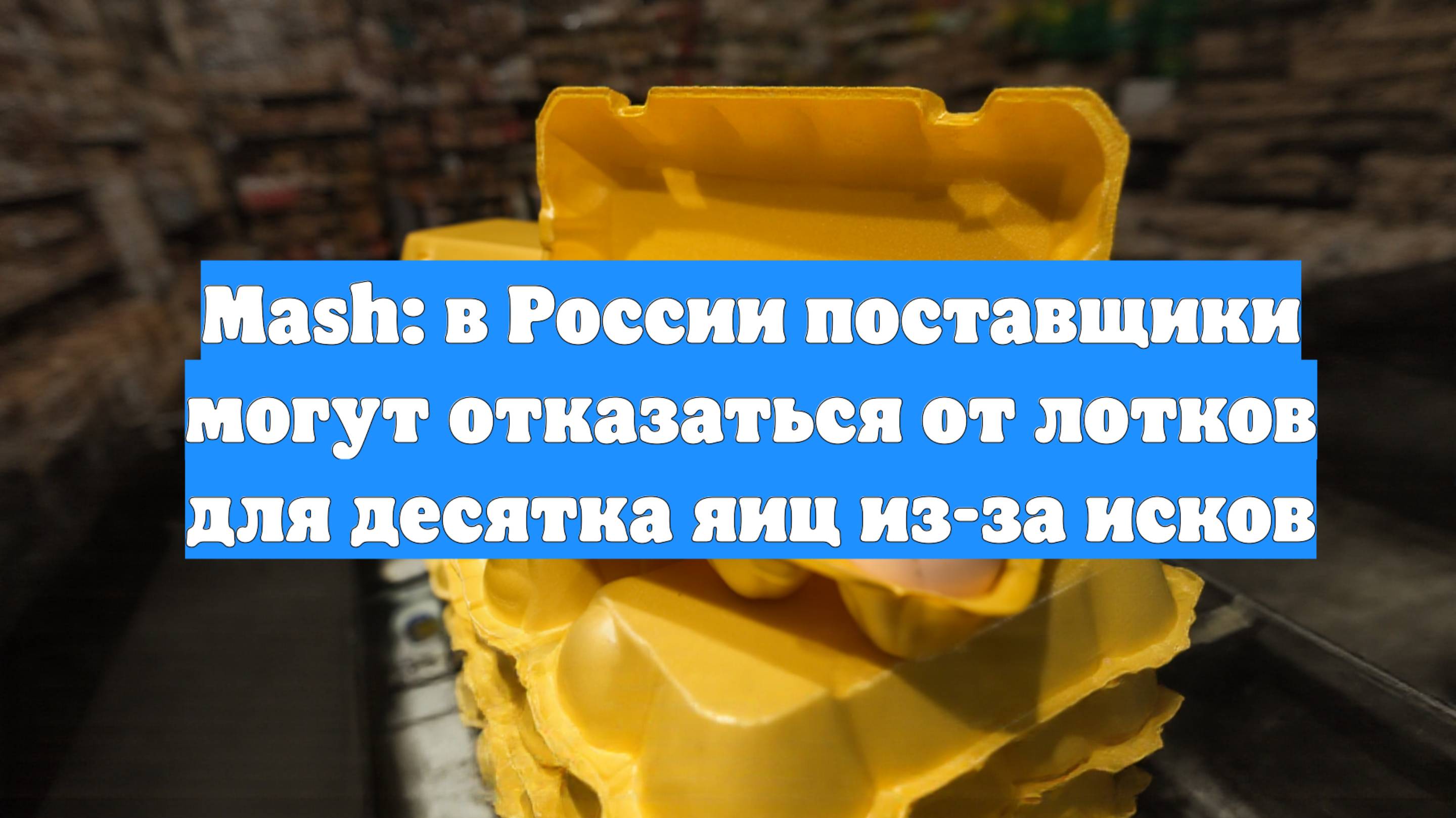 Mash: в России поставщики могут отказаться от лотков для десятка яиц из-за исков