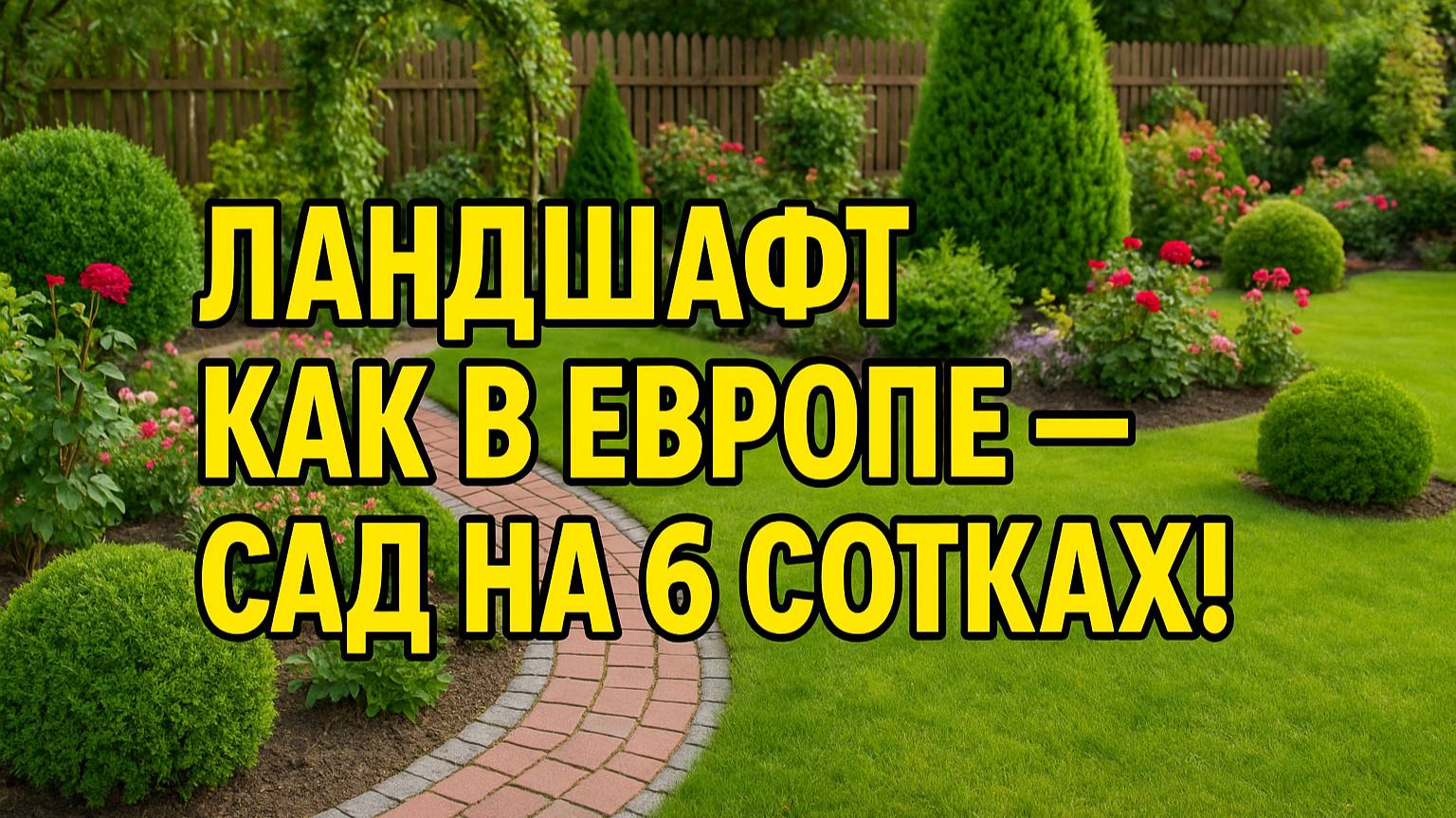 Ландшафт как в Европе — покажу сад на 6 сотках!
