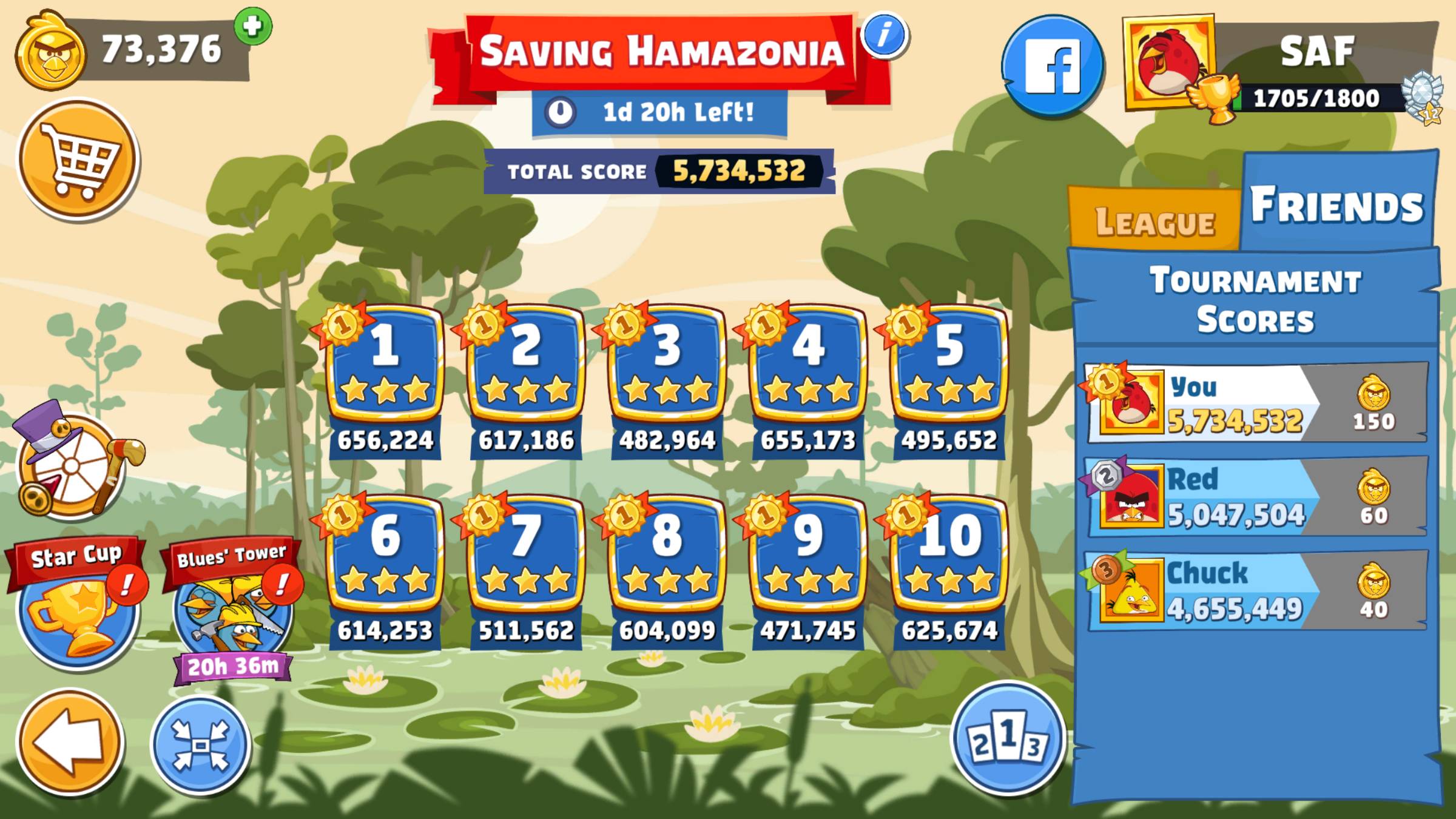 Angry Birds Friends Saving Hamazonia (07.06.2025). Все уровни 3 звезды. Прохождение от SAFa