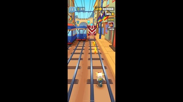 Prosto9 в Subway Surfers монеты собираются на пути для покупки новых персонажей, досок и улучшений