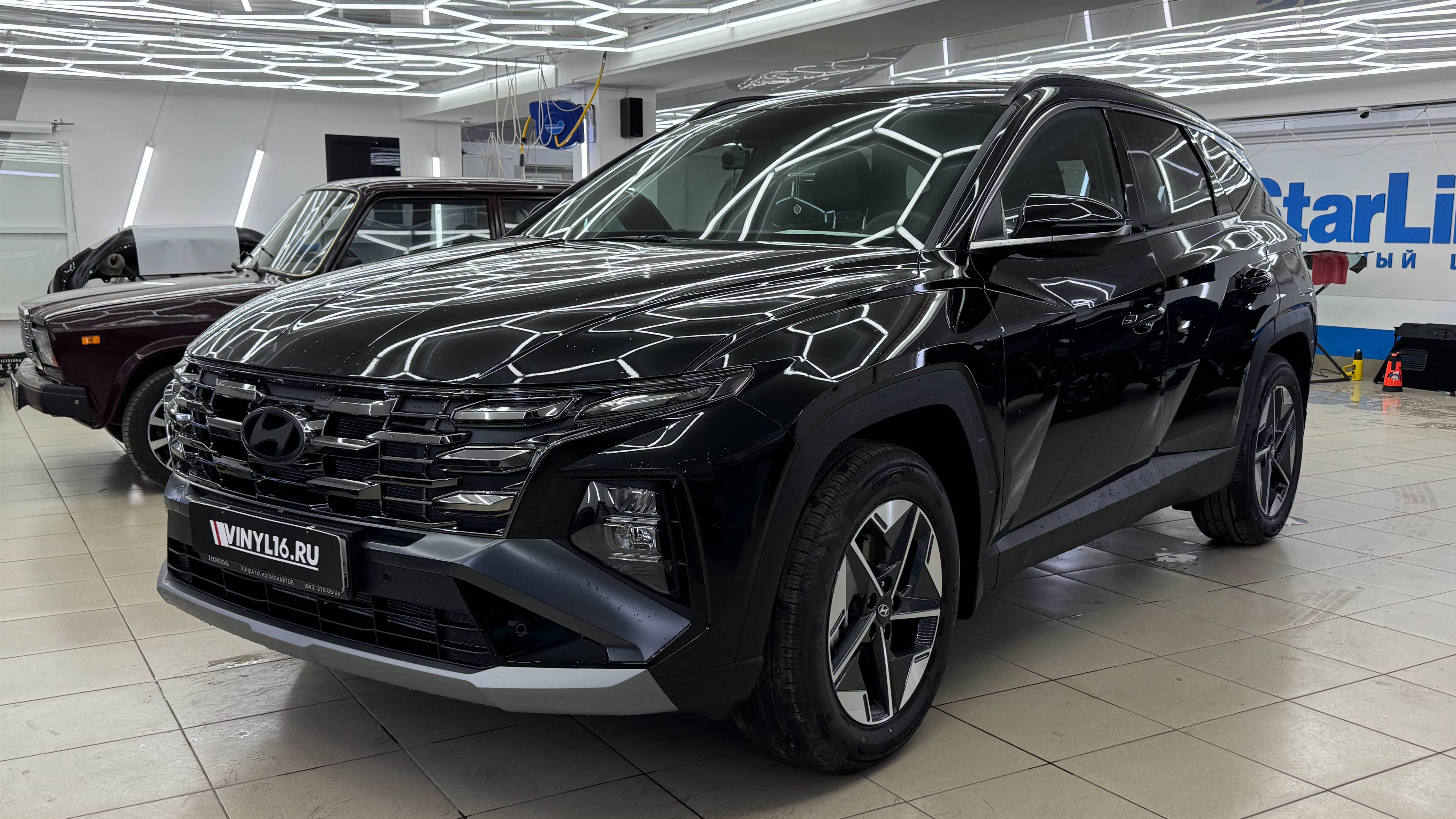 Бронирование кузова Hyundai Tucson - капот, крылья, фары, крышки зеркала и другие элементы