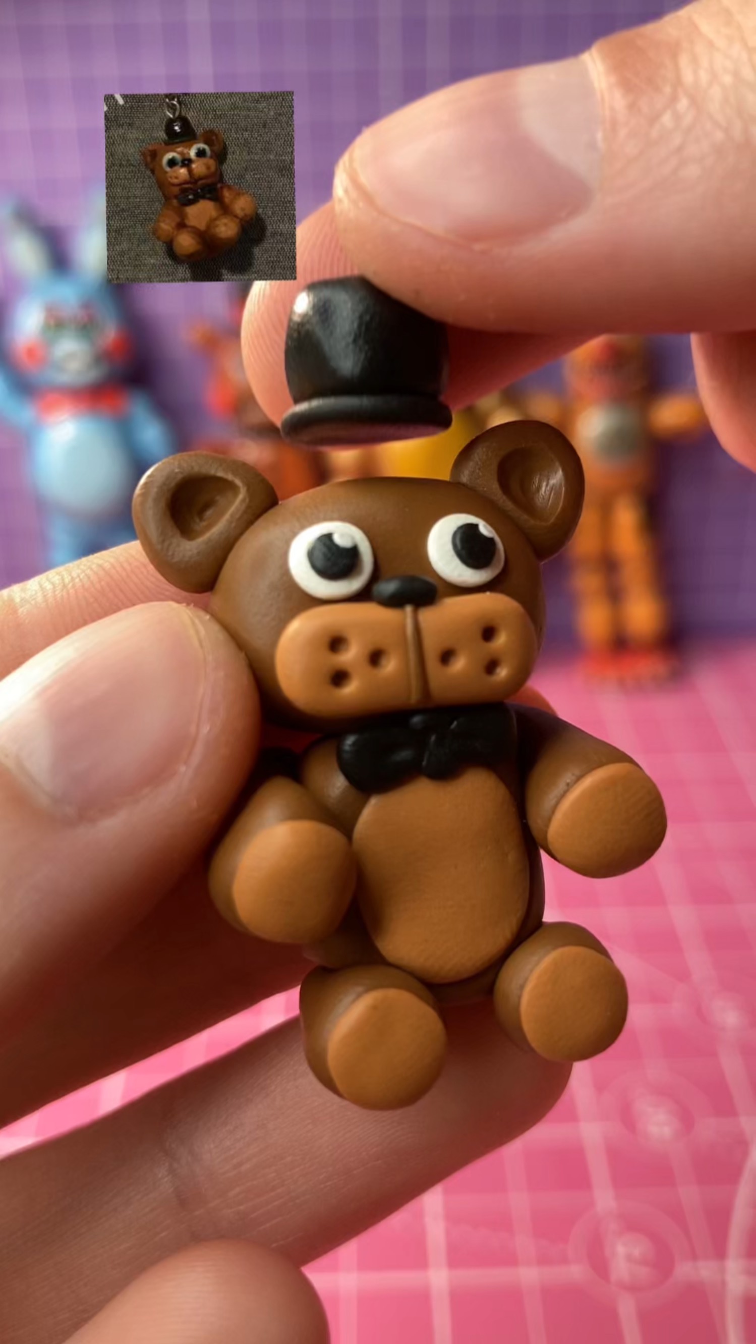 Мишка Фредди подвеска! Мой ТГ: krutotut_rus 🌟🔥 #fnaf #diy #рек #творчество
